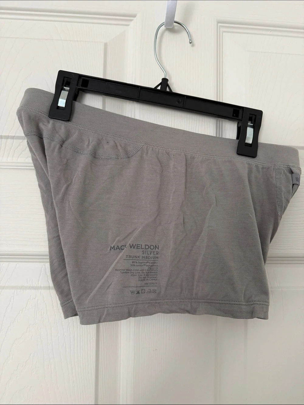 Mack Weldon Silver Gray Trunk Boxer Briefs